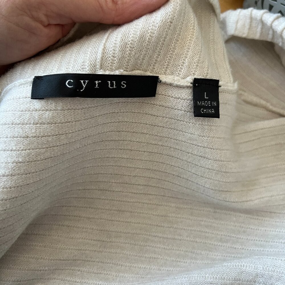 Cyrus Cream Shawl Collar Long Cardigan L - Picture 4 of 5